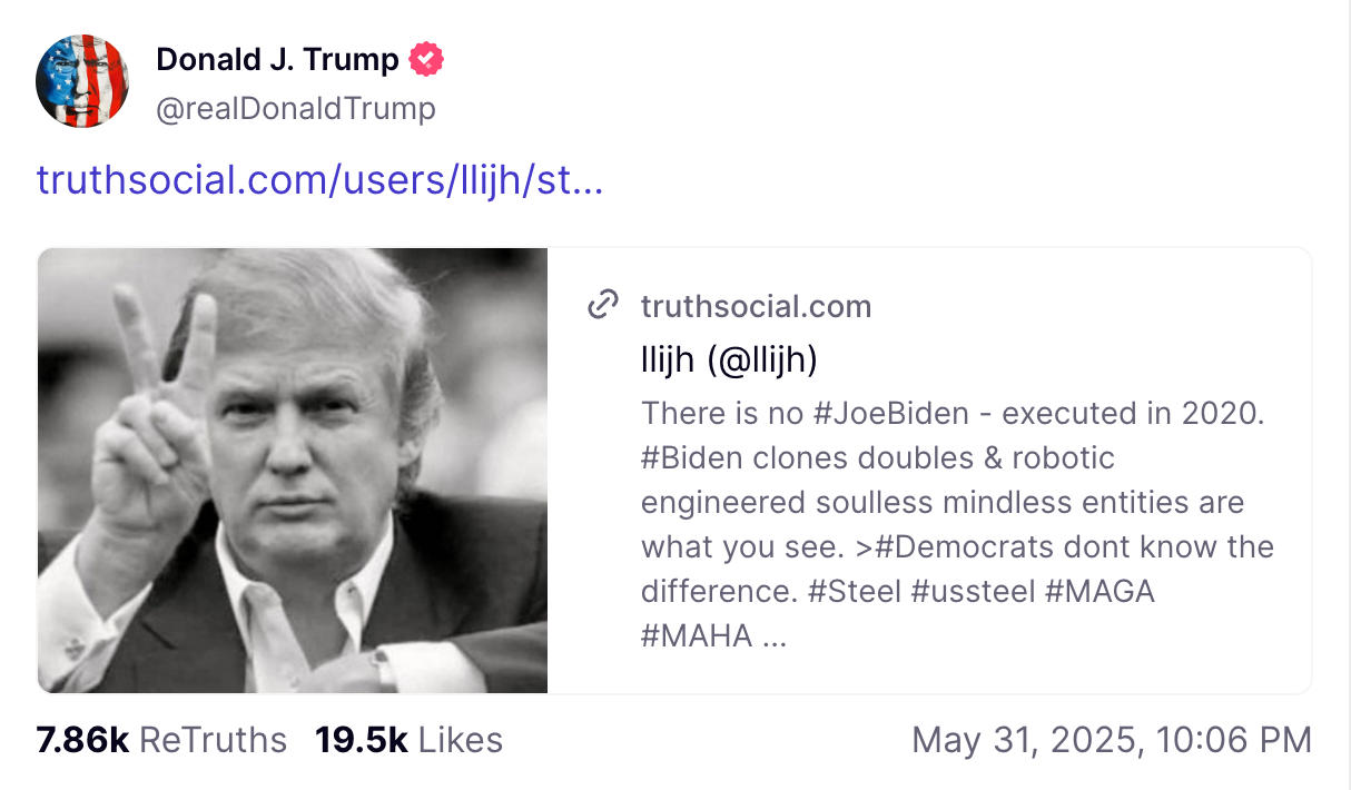 Algunos de los partidarios de Trump se le fueron encima por la publicación de Truth Social.