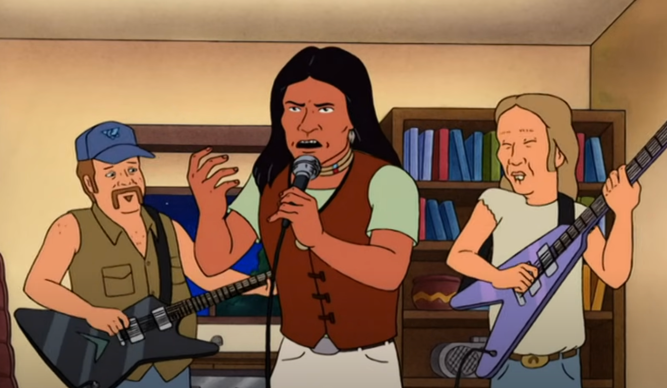 Joss interpretó a John Redcorn (centro) en ‘Los reyes de la colina’