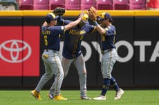 Collins, Chourio y Cameron conectan jonrones en triunfo 9-1 de Cerveceros ante Rojos