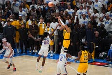 Thunder se derrumba, y tiro de Haliburton da victoria a Pacers en 1er partido de Finales