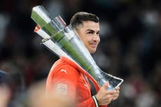 Cristiano Ronaldo llora de alegría tras el triunfo de Portugal en la Liga de Naciones