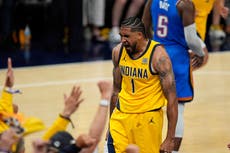 Pacers remontan en el 4º, vencen a Thunder 116-107 y toman ventaja 2-uno en las Finales de la NBA