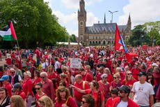 Miles de personas protestan en Holanda para exigir que su gobierno tome acciones contra Israel
