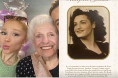 Ariana Grande anuncia que su abuela falleció a los 99 años