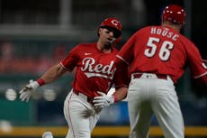 Steer pega jonrón de dos carreras y los Rojos ganan 4-2 a Mellizos en juego acortado por lluvia