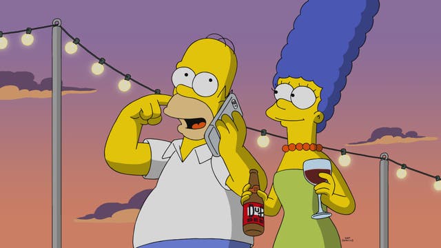 <p>Homero y Marge Simpson</p>