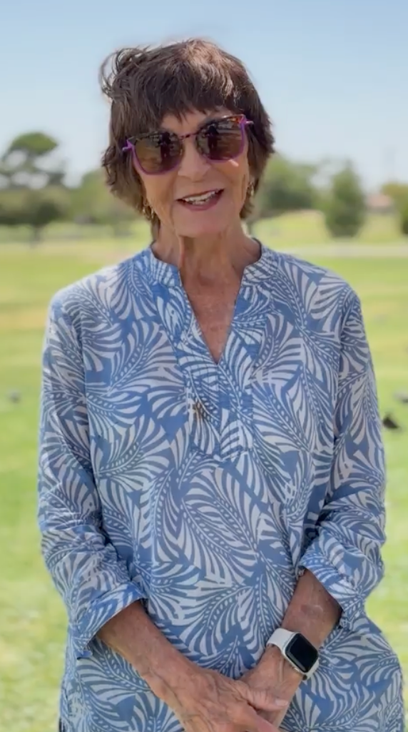 Judy Benjamin en el oeste de Texas antes de llegar a las 1000 millas