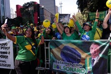 Expresidente brasileño Bolsonaro reúne a seguidores en Sao Paulo para protestar por su juicio
