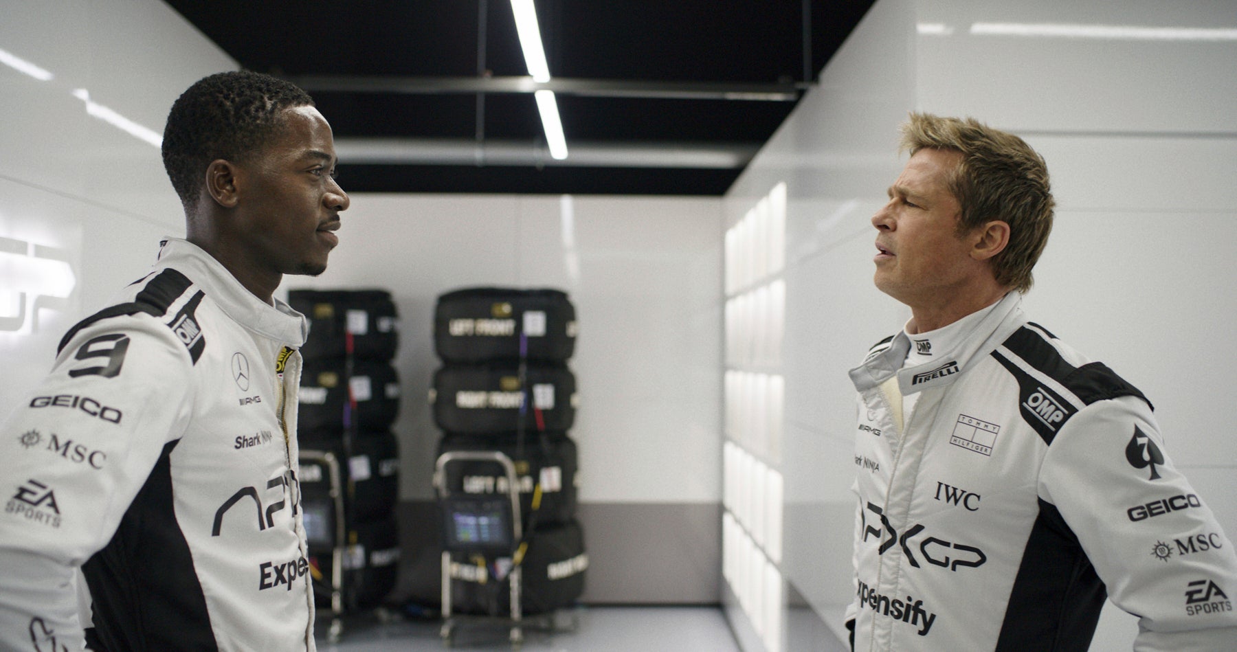 Damson Idris y Brad Pitt en ‘F1’