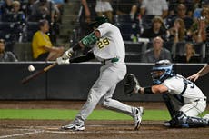 Wynns pega elevado de sacrificio en la 10ma y A's vencen 4-3 a Rays que sufren 3ra derrota seguida