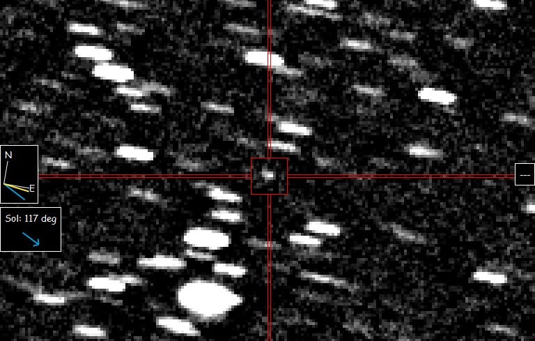 Una toma cercana del objeto visto desde el Observatorio Saguaro