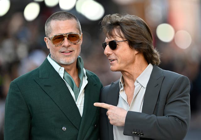 <p>Brad Pitt y Tom Cruise en el estreno de ‘F1’</p>