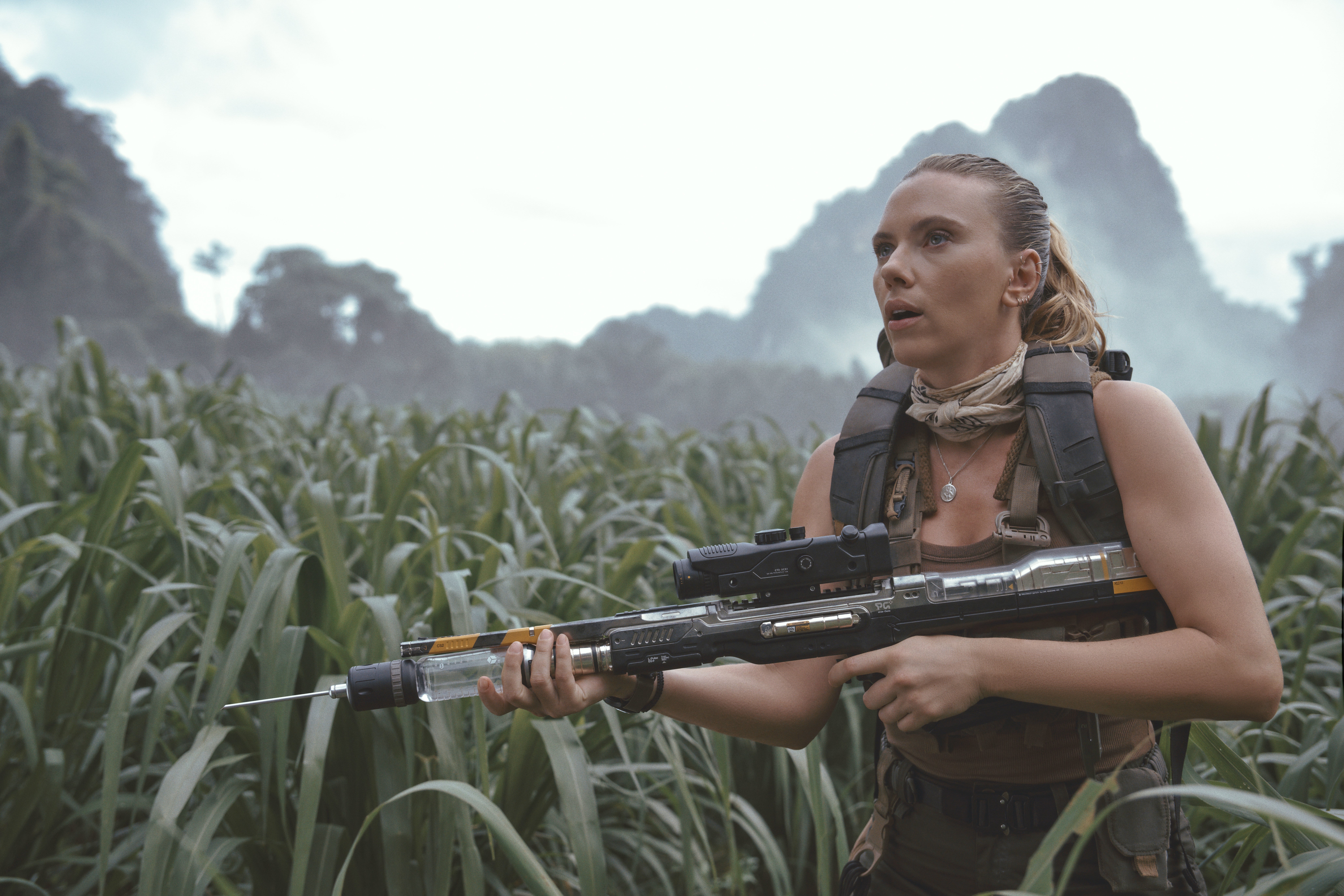 Scarlett Johansson como Zora Bennett en 'Jurassic World: renace'