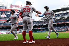 Medias Rojas completan barrida de tres juegos con victoria 6-4 sobre Nacionales