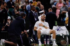 Wimbledon: Dimitrov se retira de partido contra Sinner tras lesión