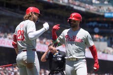 Bateo de Harper y el dominio del peruano Luzardo fueron clave en paliza de Filis 13-0 ante Gigantes