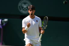 Alcaraz y Fritz inician su camino en las semifinales de Wimbledon seguido de Djokovic contra Sinner