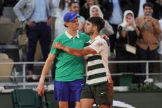 Alcaraz-Sinner en Wimbledon es la primera revancha de Roland Garros desde 2008