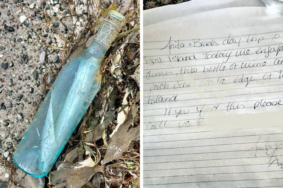 Brad y Anita Squires arrojaron un mensaje en una botella al Atlántico, frente a las costas de Canadá, y 13 años después llegó a Irlanda