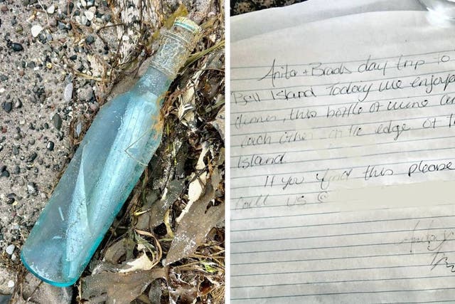 <p>Brad y Anita Squires arrojaron un mensaje en una botella al Atlántico, frente a las costas de Canadá, y 13 años después llegó a Irlanda</p>
