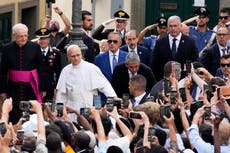 El papa celebra misa en una parroquia con vínculos especiales a su orden agustiniana