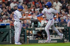 Jonrón 250 de Semien destaca en victoria 5-1 de los Rangers sobre Astros
