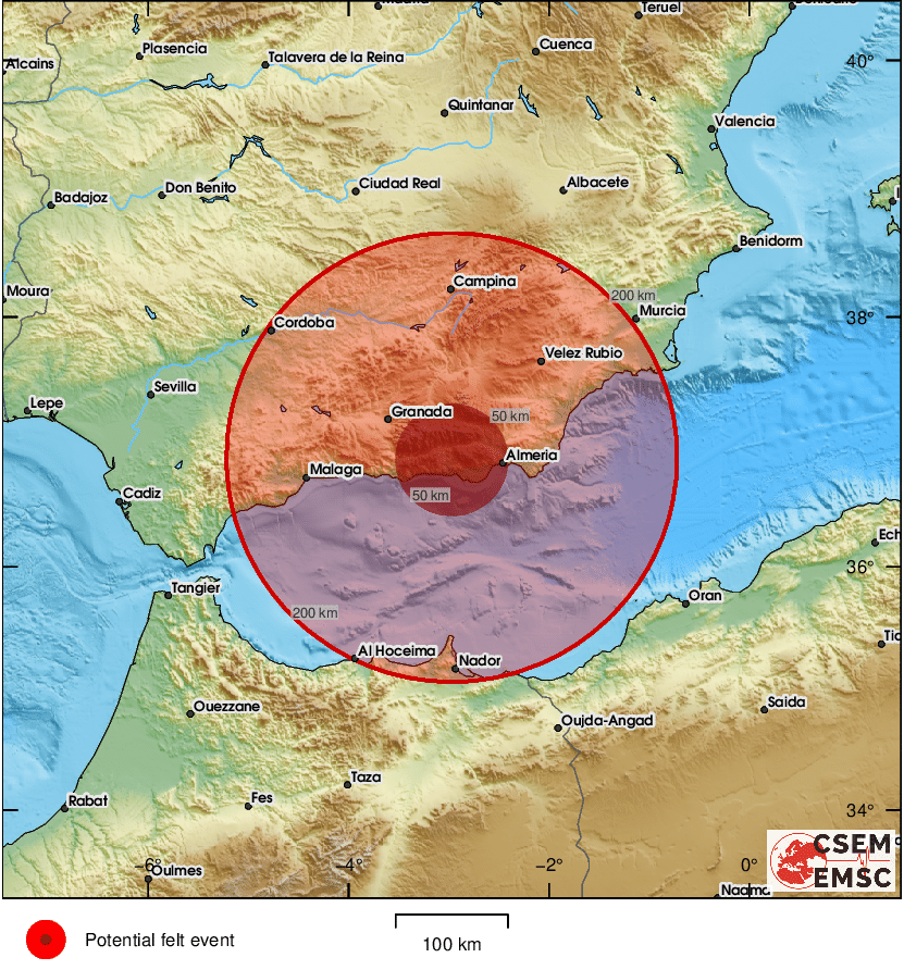 Fuerte sismo sacude España y derrumba el techo de un aeropuerto