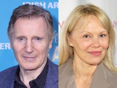 Liam Neeson confiesa estar “locamente enamorado” de Pamela Anderson