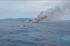 Aumenta a 575 el número de sobrevivientes del ferry en llamas en Indonesia, según rescatistas