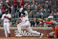 Baldwin logra seis impulsadas en victoria de Bravos 9-5 sobre Gigantes que suman 6 derrotas