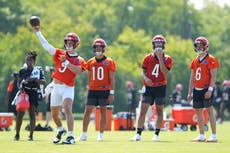 Burrow ve un futuro prometedor para la ofensiva de Bengals pese a un mal inicio en el campamento