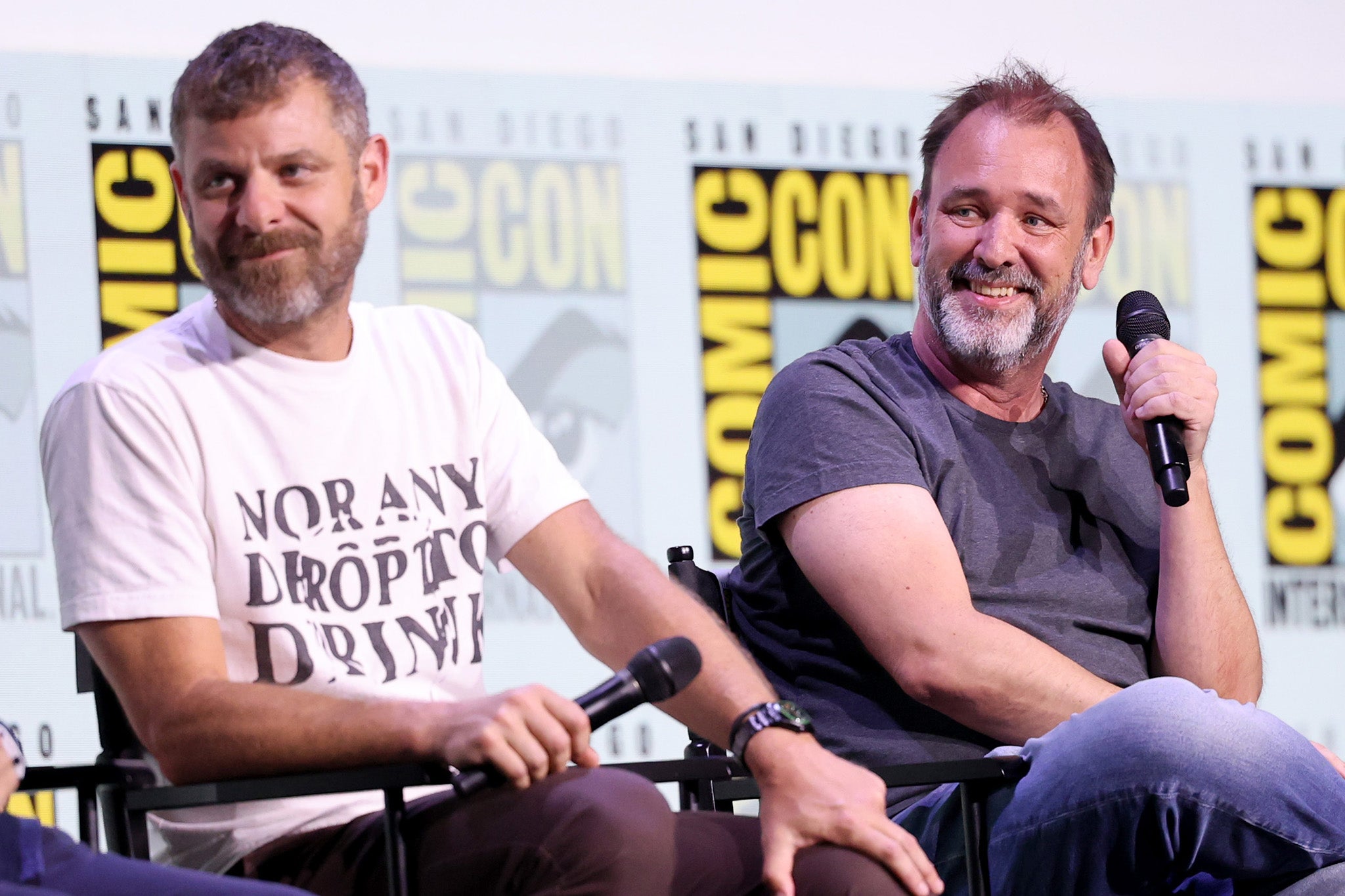 Matt Stone y Trey Parker hablan en la Comic-Con de San Diego, California, EE. UU.