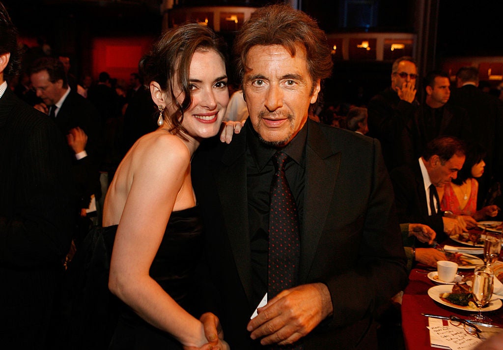 Winona Ryder con Al Pacino en 2007