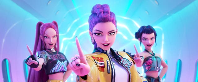 <p>Miembros de HUNTR/X, el grupo de K-pop ficticio de la serie de Netflix ‘Las guerreras K-pop’</p>