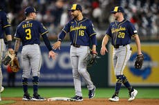 Perkins conecta 2 jonrones en noche de 25 hits para Cerveceros, que vencen 16-9 a Nacionales