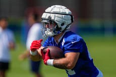 Cam Skattebo sigue sin entrenar con los Giants que siguen acumulando lesiones en la ofensiva