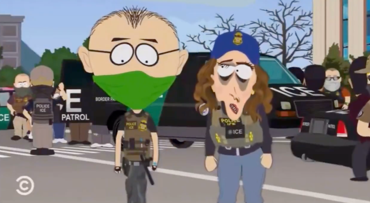 Kristi Noem representada en South Park