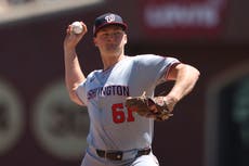 Nacionales rompen mala racha y vencen 4-2 a Gigantes con Lord y Wood