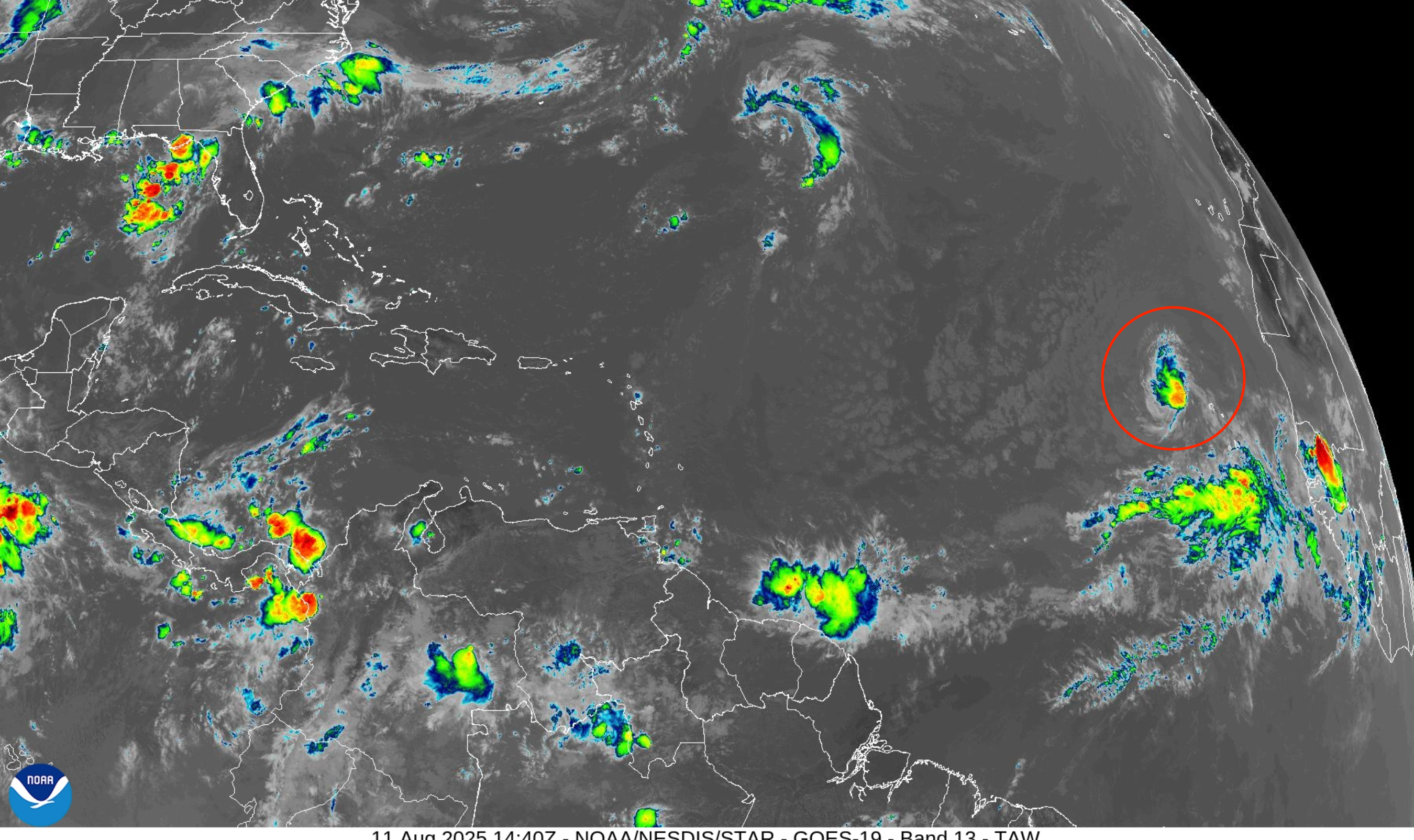 La tormenta tropical Erin, vista frente a la costa oriental de África, se intensifica y se convierte en un huracán que podría tocar tierra en EE. UU.