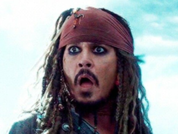 Depp como Jack Sparrow en ‘Piratas del Caribe’