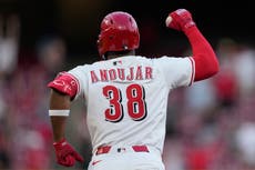 Andújar conecta grand slam y Greene guía a Rojos hacia paliza de 8-0 sobre Filis