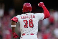 Andújar conecta grand slam y Greene guía a Rojos hacia paliza de 8-0 sobre Filis