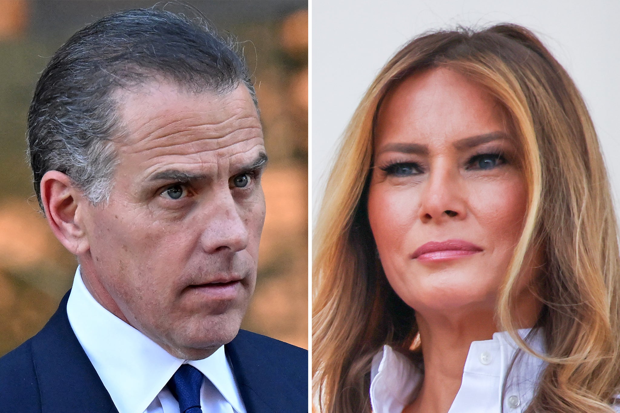 Hunter Biden y la primera dama Melania Trump, enfrentados después de que él afirmara que ella conoció a su esposo, el presidente Donald Trump, gracias al fallecido pederasta Jeffrey Epstein