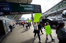 Sobrecargos de Air Canada mantienen paro; junta industrial declara ilegal la huelga