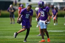 Jefferson regresa a los entrenamientos con los Vikings tras recuperarse de lesión de isquiotibiales