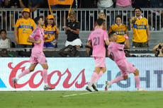 Suárez anota 2 e Inter Miami sin Messi supera 2-1 a Tigres para avanzar en Leagues Cup