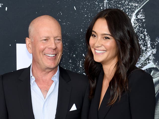 <p>Bruce Willis y su esposa Emma Heming Willis</p>
