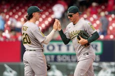 Jonrones de JJ Bleday y Zack Gelof impulsan vitoria 11-2 de Atléticos sobre Cardenales