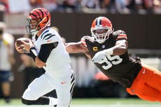 Defensa de los Bengals lidera la victoria 17-16 sobre los Browns en día inaugural