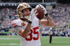 George Kittle de los 49ers se perderá varias semanas por lesión; Purdy en duda para la semana dos